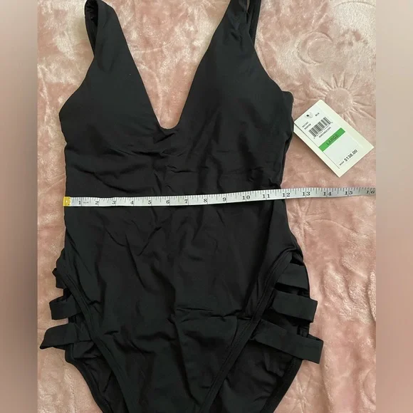 BECCA Prism High Leg One Piece Swimsuit-Scoop Neck, Open Back Design - Picture 6 of 9